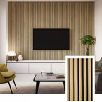 WaveNest™ Premium Acoustic Slat Panel — Natural Oak (2.7 × 1.10 m)