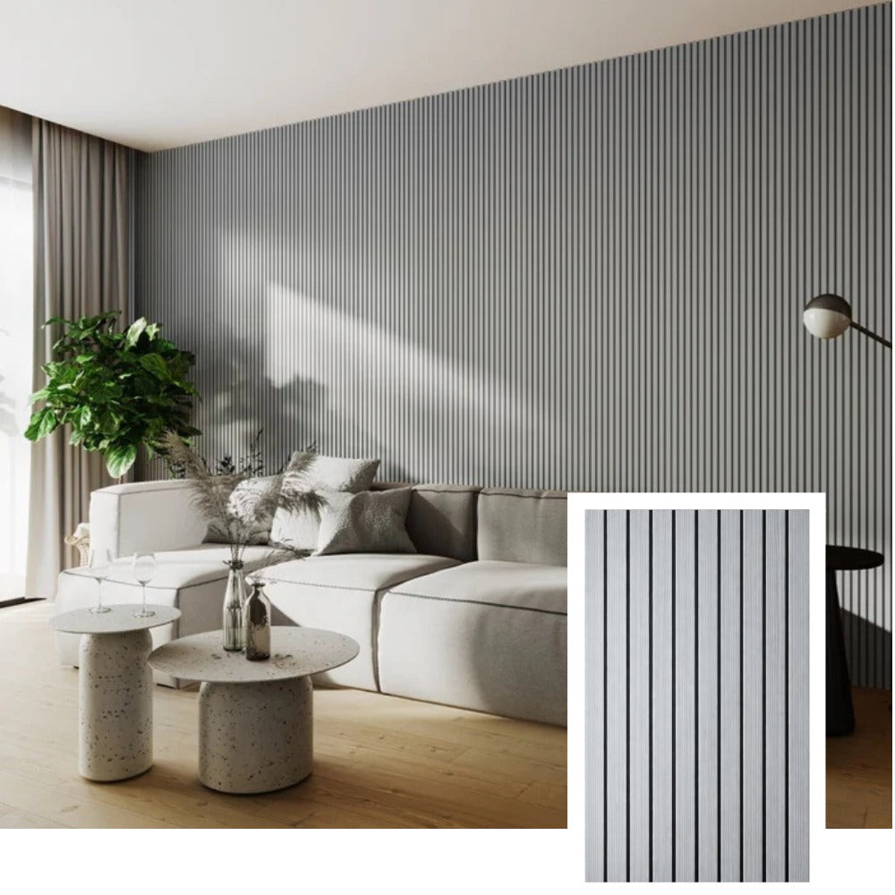 WaveNest™ Premium Acoustic Slat Panel — Natural Oak (2.7 × 1.10 m)
