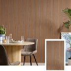 WaveNest™ Premium Acoustic Slat Panel — Natural Oak (2.7 × 1.10 m)